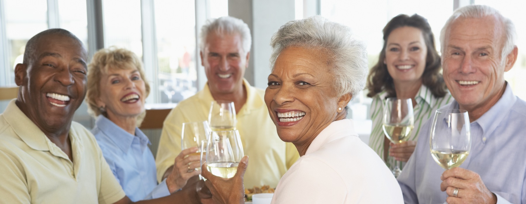 Group of friends enjoying a beverage together